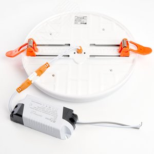 Светильник светодиодный ДВО-18w 4000К 1800Лм slim белый с регулируемым монтажным диаметром (до 130мм) 3