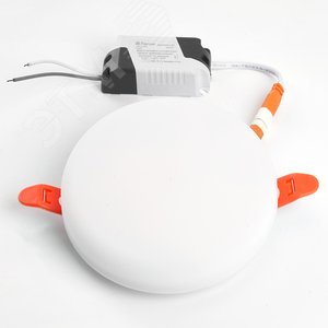 Светильник светодиодный ДВО-12w 6400К 1200Лм slim белый с регулируемым монтажным диаметром (до 90мм) 2