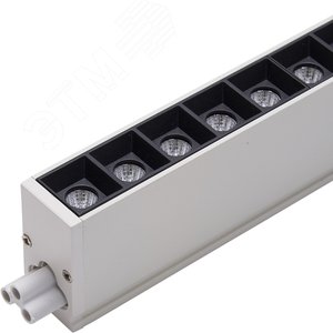 Светильник светодиодный ДПО-30вт 6500К 3000Лм линейный с рефлекторами в алюминиевом корпусе белый (AL4028) 2