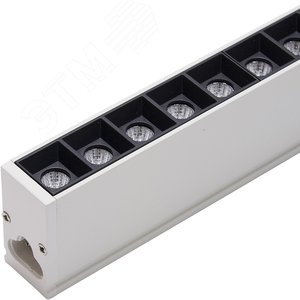 Светильник светодиодный ДПО-30вт 6500К 3000Лм линейный с рефлекторами в алюминиевом корпусе белый (AL4028) 3