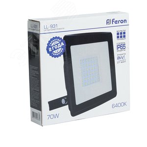 Прожектор светодиодный ДО-70w 6400К 7000 Лм IP65 черный - фото 4