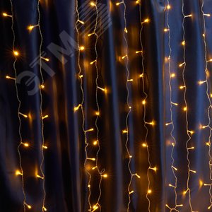 Гирлянда Занавес LED желтый 2х1.5 м IP44 - Feron