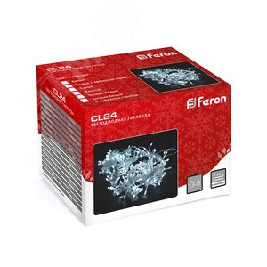 Гирлянда-занавес 230V 480 LED 3*3м, 2700K, IP44 , сетевой шнур 3м в комплекте, CL24 | 41626 | FERON - фото 5