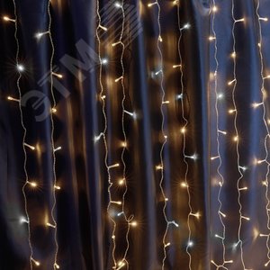 Гирлянда Занавес LED 2700К с эффектом стробов 3х3 м IP44 - Feron