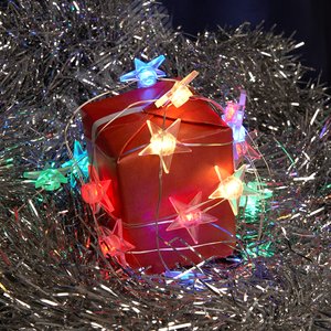 Гирлянда линейная Звездочки LED мульти 1.8м USB - Feron