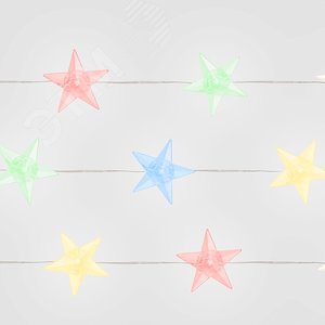 Гирлянда линейная Звездочки LED мульти 1.8м USB - фото 3