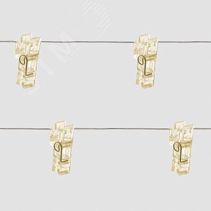 Гирлянда линейная Прищепки USB 20LED 2700K, IP 20, 1.8м, CL573 | 41650 | FERON - фото 2
