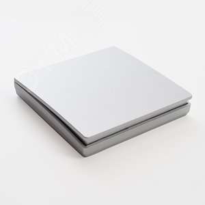 Кнопка-выключатель беспроводной 230V 500W одноклавишный, серебро - фото 3