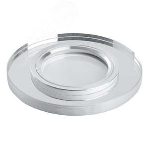 Светильник потолочный встраиваемый со светодиодной подсветкой 15LED*2835 SMD 4000K, MR16 50W G5.3, белый, хром, CD8160 с др-ром в/компл | 41911 | FERO - Feron