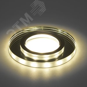 Светильник потолочный встраиваемый со светодиодной подсветкой 15LED*2835 SMD 4000K, MR16 50W G5.3, белый, хром, CD8160 с др-ром в/компл | 41911 | FERO - фото 2