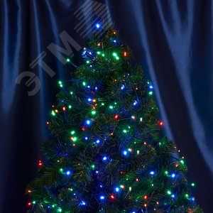Гирлянда линейная Кластер, 500 LED мультиколор, 10м + 2м (с контроллером) зеленый шнур, IP20 CL09 | 48179 | FERON - Feron