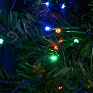 Гирлянда линейная Кластер, 500 LED мультиколор, 10м + 2м (с контроллером) зеленый шнур, IP20 CL09 | 48179 | FERON - фото 2
