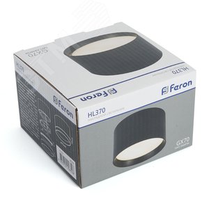 Светильник потолочный 25W, 230V, GX70, черный, HL370 | 48298 | FERON - фото 8