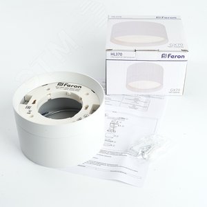 Светильник потолочный 25W, 230V, GX70, белый, HL370 | 48299 | FERON - фото 9