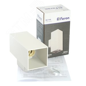Светильник настенный 35W, 230V, 2*GU10, белый ML1740 | 48428 | FERON - фото 6