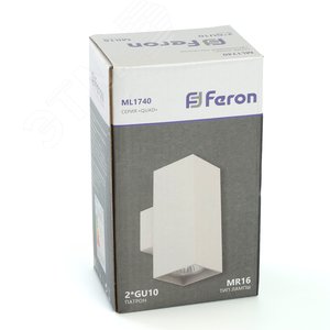 Светильник настенный 35W, 230V, 2*GU10, белый ML1740 | 48428 | FERON - фото 7