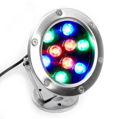 Прожектор светодиодный подводный ДО-9w 24в RGB IP68 (БЕЗ ДРАЙВЕРА!) - фото 6