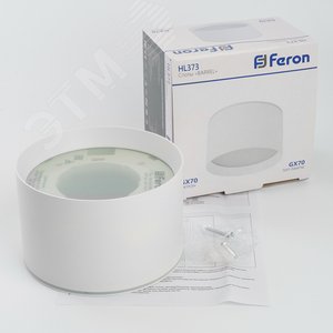 Светильник потолочный 25W, 230V, GX70, белый, HL373 | 48734 | FERON - фото 8