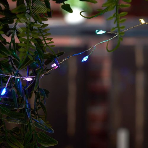 Гирлянда линейная Кластер на проволоке LED мультиколор 12 м прозрачный шнур - фото 4
