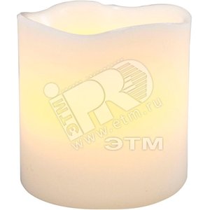 Свеча LED янтарный короткий цилиндр (FL066) - Feron