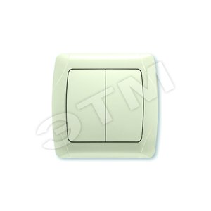 CARMEN Выключатель двухклавишный скрытый в сборе бежевый - VIKO